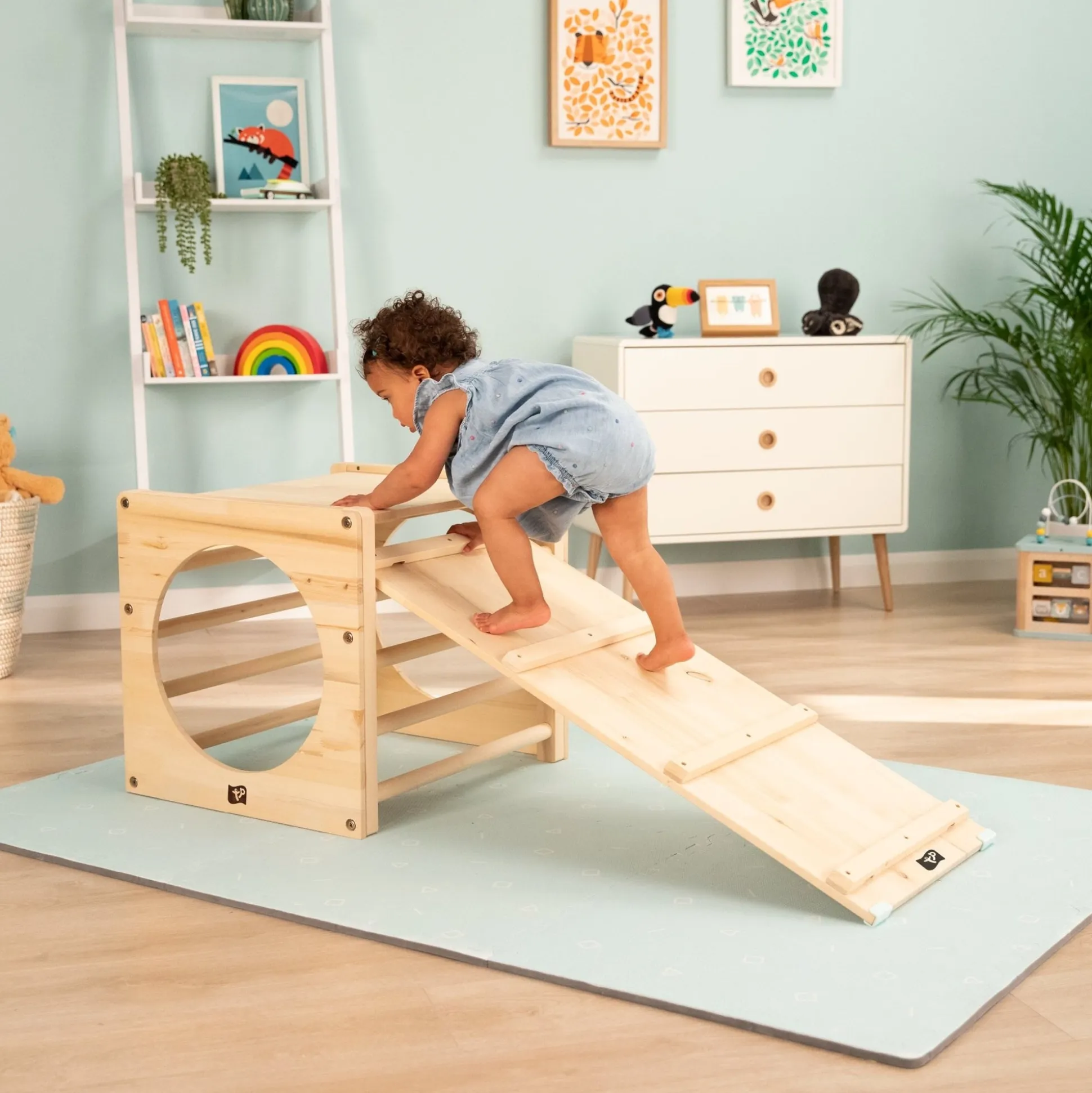 Active-Tots Pikler Style Two Climbing Cubes & Bridge - FSC® certified