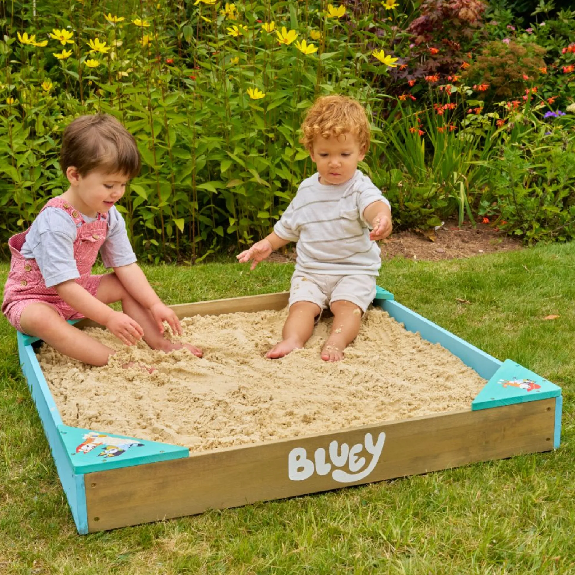 Bluey Wooden Sandpit with Cover