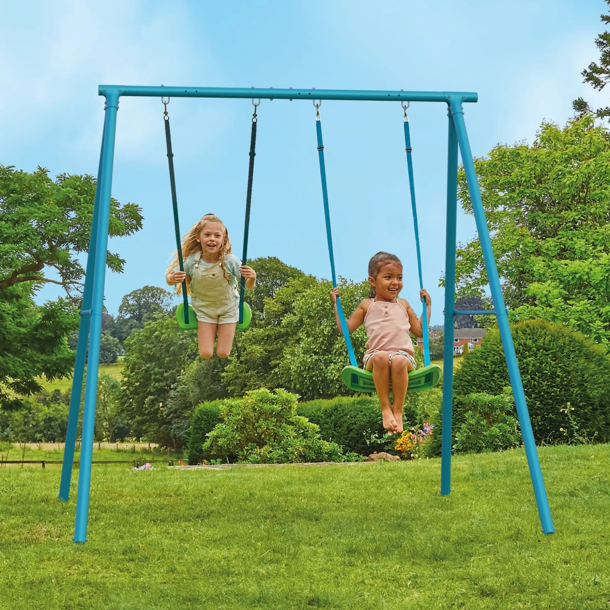Build Your Own Deluxe Double Metal Swing Frame