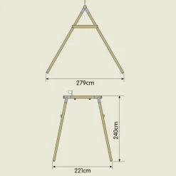 Build Your Own TP Knightswood Single Wooden Swing Frame - FSC® certified