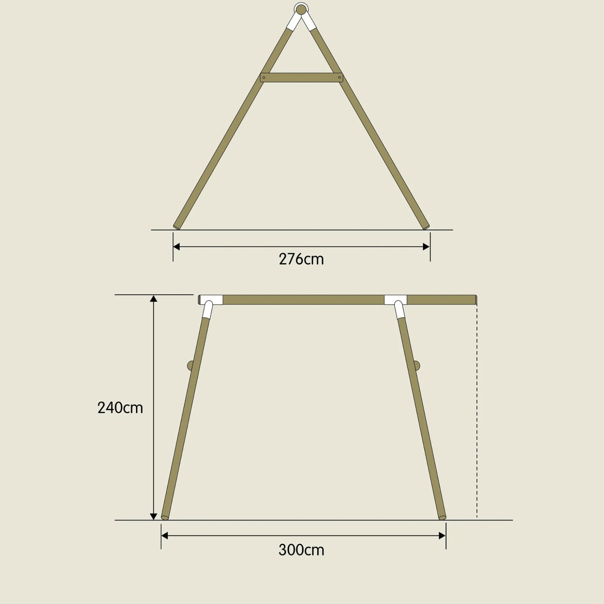 Build Your Own TP Knightswood Double Wooden Swing Frame & Extension