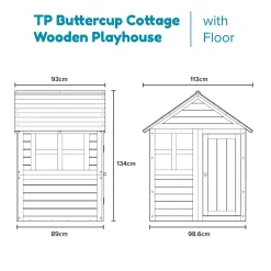 Buttercup Cottage Wooden Playhouse with Floor - FSC® certified