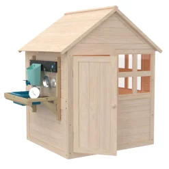 Buttercup Cottage Wooden Playhouse with Floor and Mud Kitchen - FSC® certified