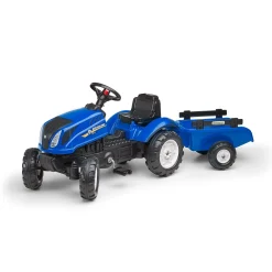 Falk New Holland Tractor with Trailer and Opening Bonnet
