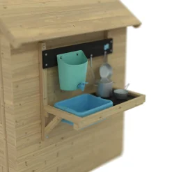 Foxglove Cottage Playhouse with Early Fun Mud Kitchen Accessory and Shutters - FSC® certified