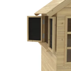 Foxglove Cottage Playhouse with Early Fun Mud Kitchen Accessory and Shutters - FSC® certified