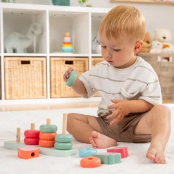 Grow with Peppa Pig Wooden Family Ring Stacker