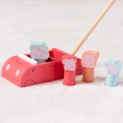 Grow with Peppa Pig Wooden Push Along Family Car