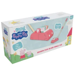 Grow with Peppa Pig Wooden Push Along Family Car