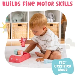 Grow with Peppa Pig Wooden Push Along Family Car