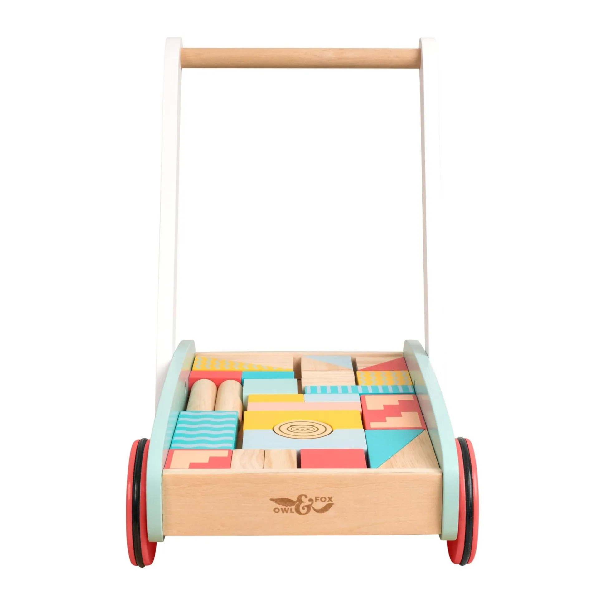 Owl & Fox Wooden Baby Walker and Blocks - FSC® certified