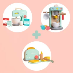 Owl & Fox Wooden Baking Set, Toaster Set & Coffee Machine - FSC® certified