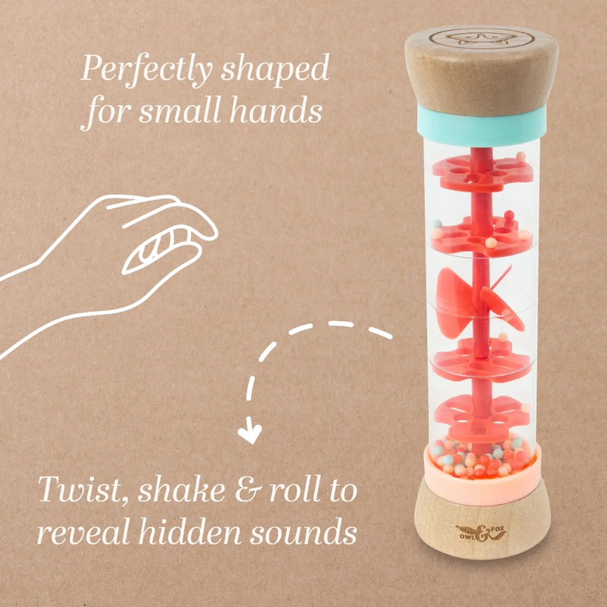 Owl & Fox Wooden Rainmaker - FSC® certified