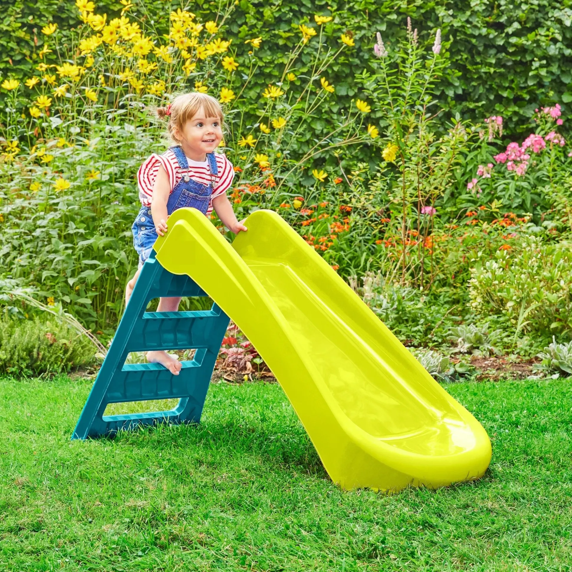 PalPlay Green & Blue Plastic Folding First Slide