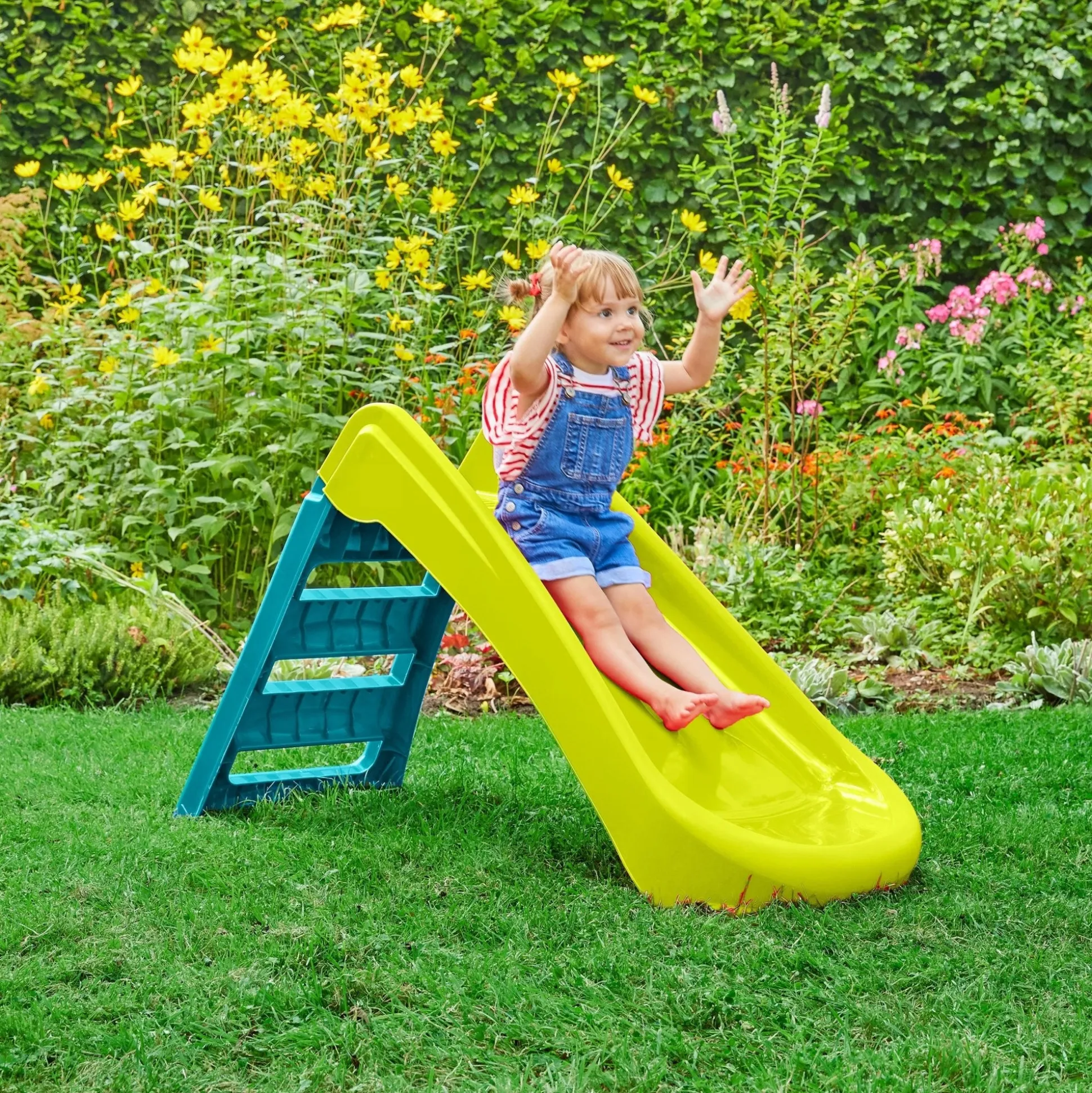 PalPlay Green & Blue Plastic Folding First Slide