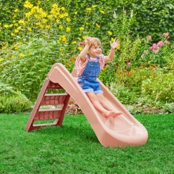 PalPlay Pink Blush Plastic 4ft Folding Slide