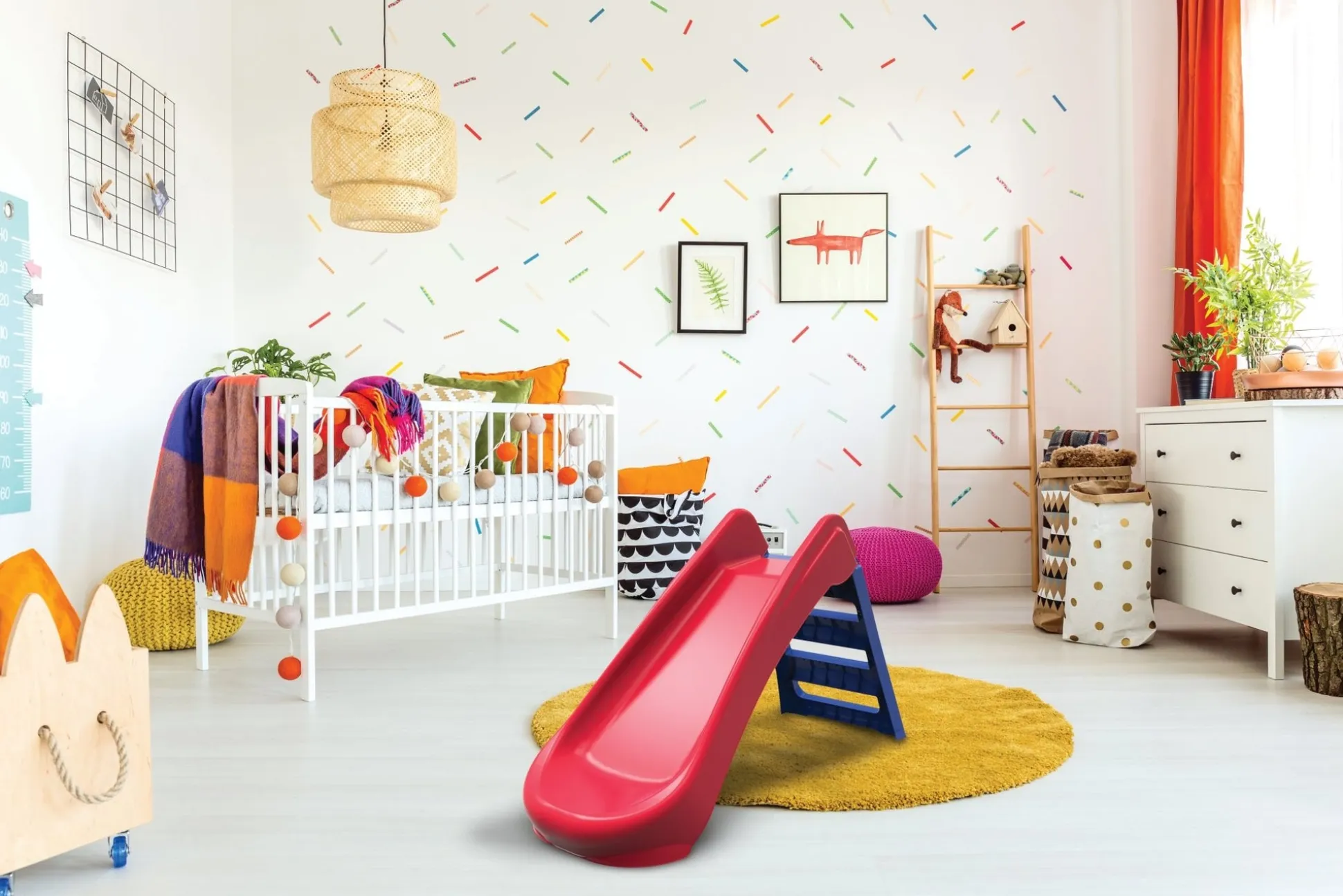 PalPlay Red & Blue Plastic Folding First Slide