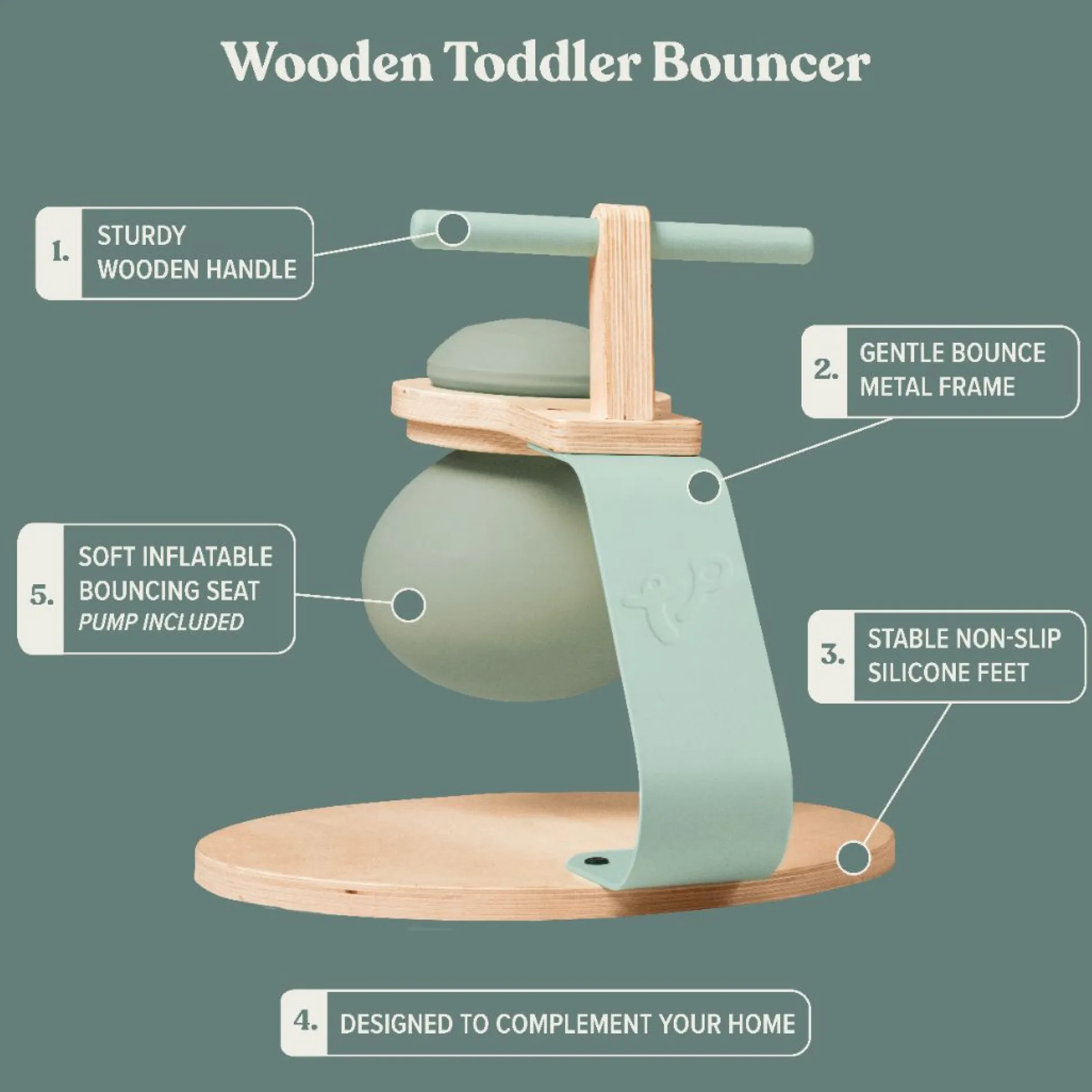 TP Active-Tots Pikler Style Toddler Bouncer - FSC® certified