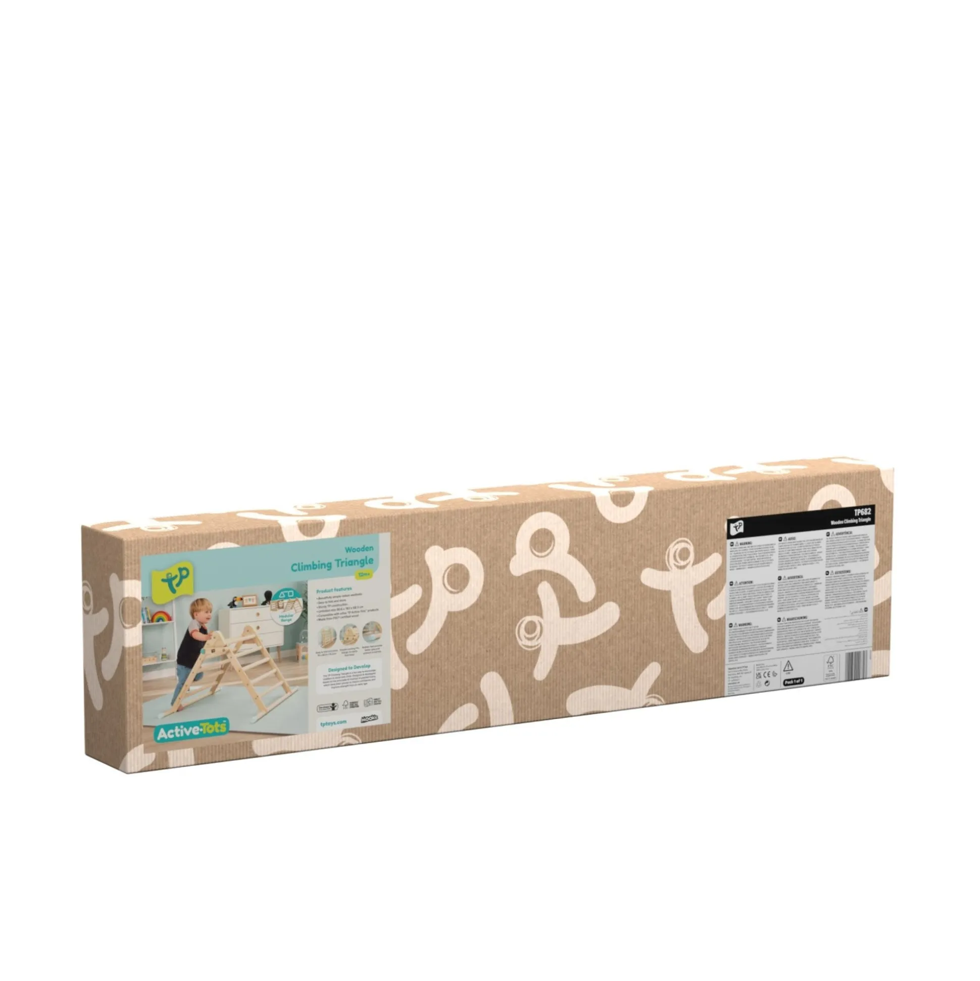 TP Active-Tots Pikler Style Wooden Climbing Triangle With Wooden Play Easel - FSC® certified