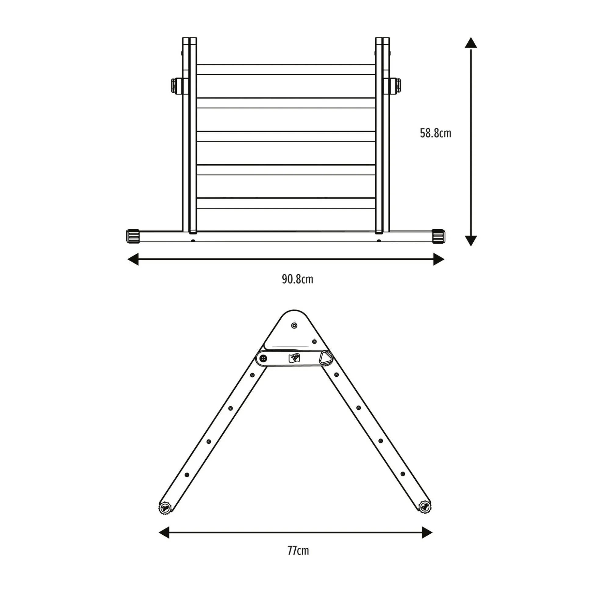 TP Active-Tots Pikler Style Wooden Climbing Triangle With Wooden Play Easel - FSC® certified