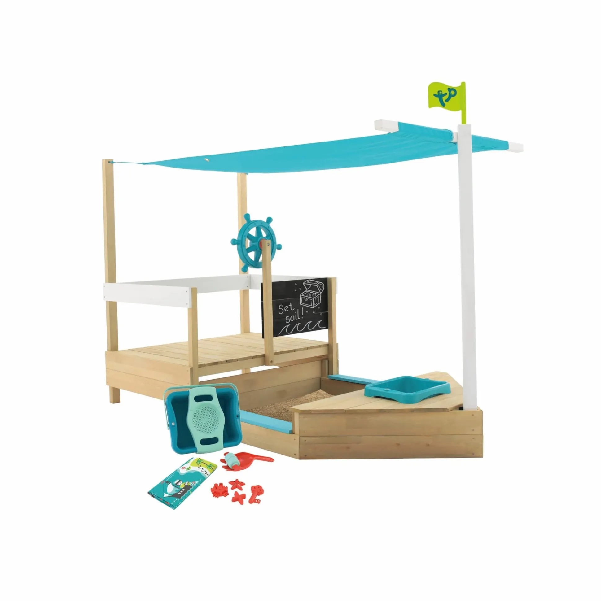 TP Ahoy Wooden Playboat with Dig & Explorer Accessory Kit - FSC® certified