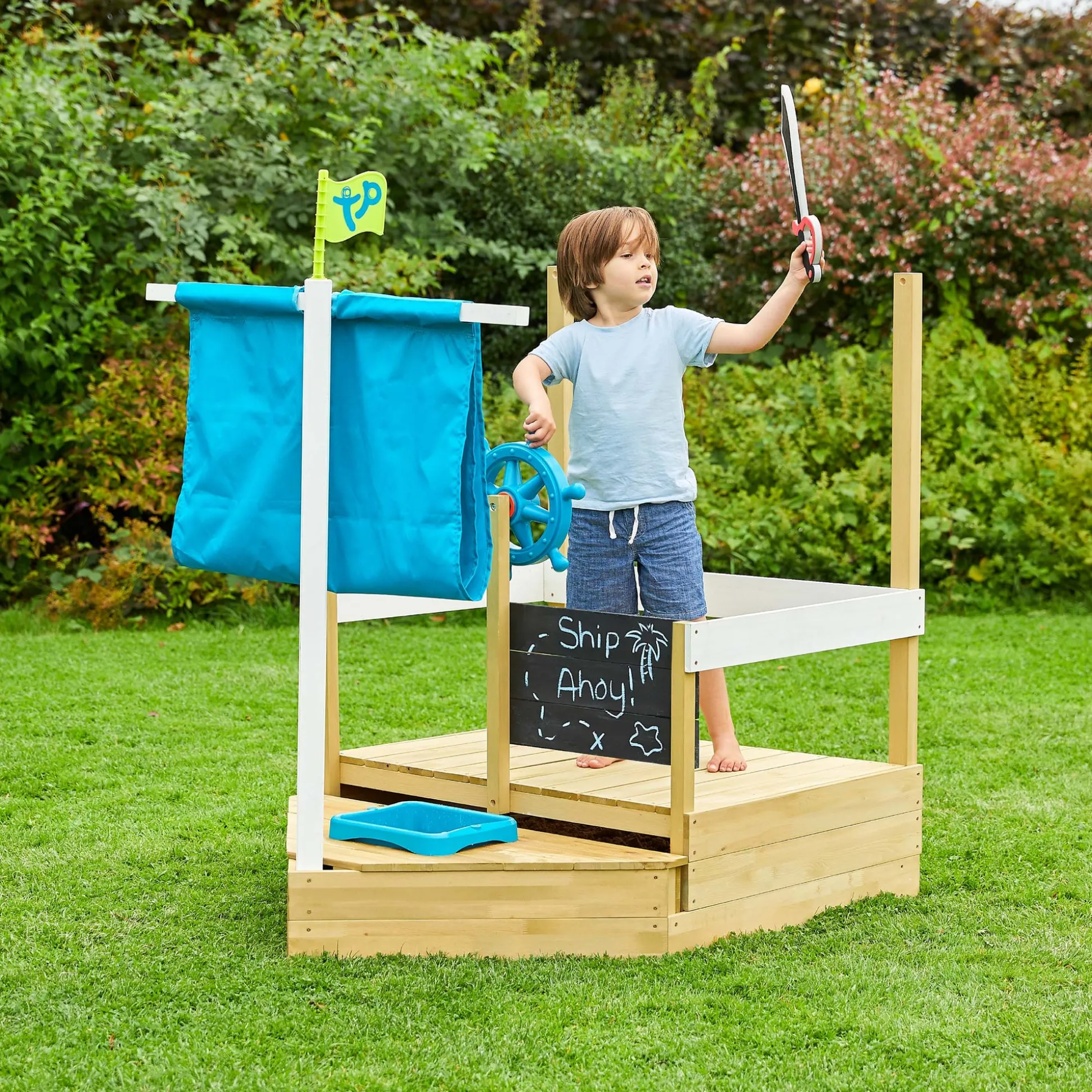 TP Ahoy Wooden Playboat with Dig & Explorer Accessory Kit - FSC® certified