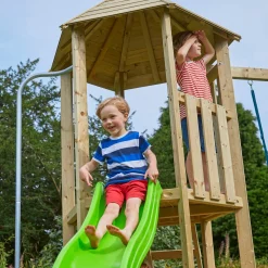 TP Castlewood Ludlow Wooden Climbing Frame with Single Swing Set & Slide - FSC® certified