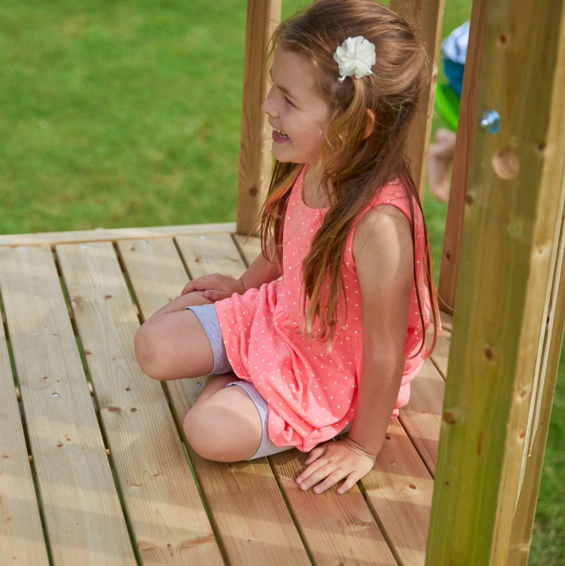 TP Castlewood Ludlow Wooden Climbing Frame with Single Swing Set & Slide - FSC® certified