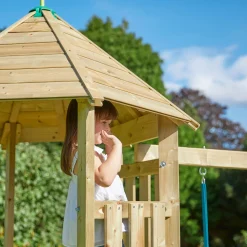 TP Castlewood Ludlow Wooden Climbing Frame with Single Swing Set & Slide - FSC® certified