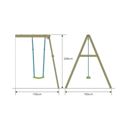 TP Castlewood Single Wooden Swing Arm - FSC® certified