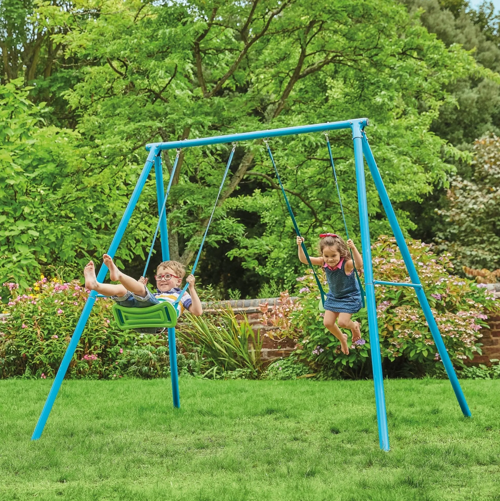 TP Deluxe Double Metal Swing Set
