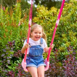 TP Deluxe Double Metal Swing with Rapide & Pink Quadpod seats