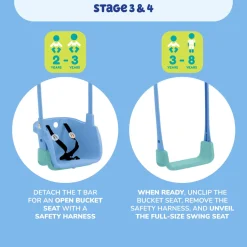 TP Deluxe Single Metal Swing Set with Bluey Quadpod