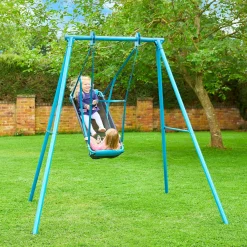 TP Deluxe Single Metal Swing with Pirate Boat Seat