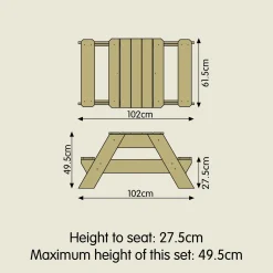 TP Early Fun Wooden Picnic Table Sandpit - FSC® certified