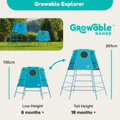 TP Explorer Metal Climbing Frame with Platform & Den