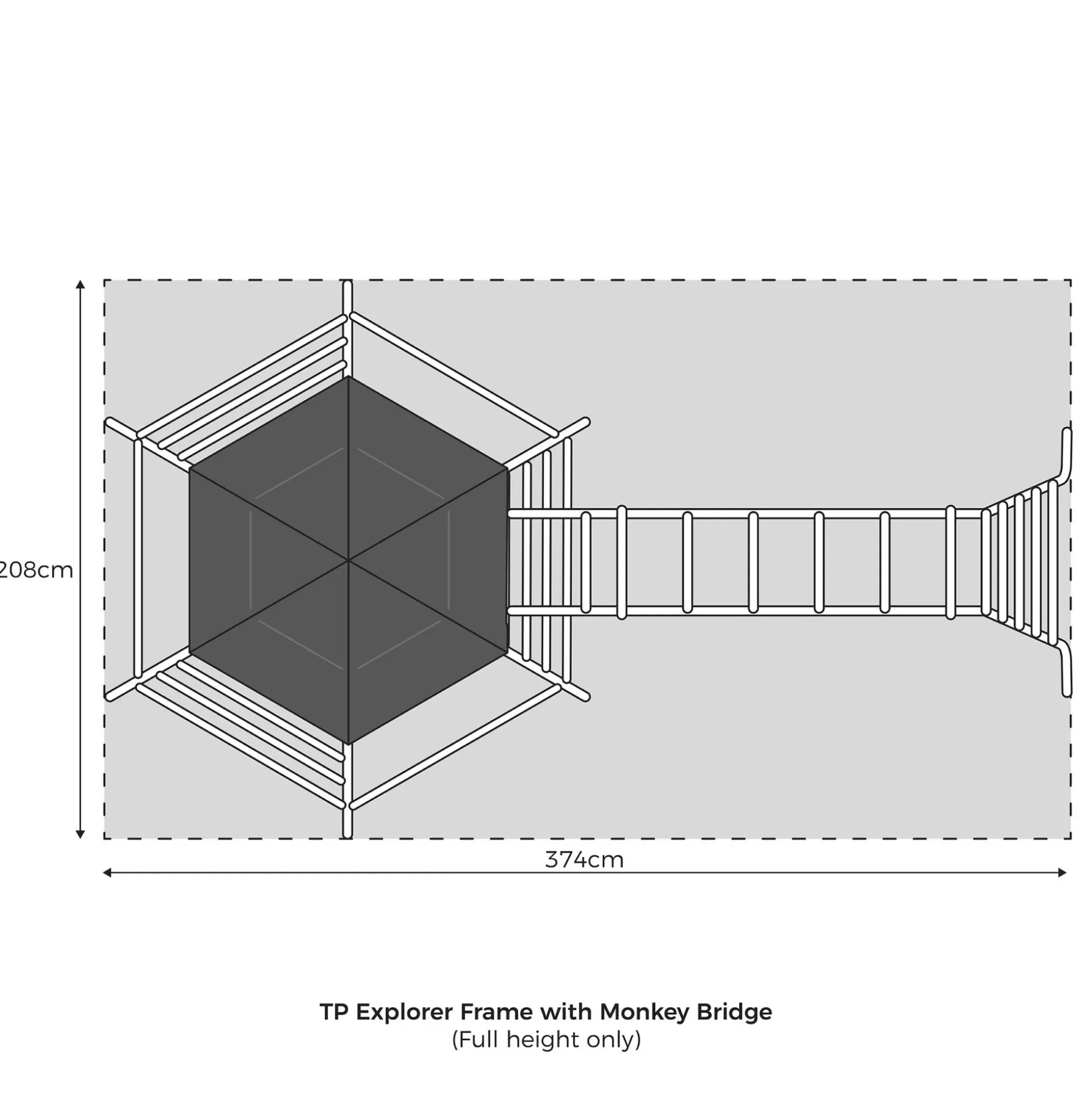 TP Explorer Metal Climbing Frame and Monkey Bridge
