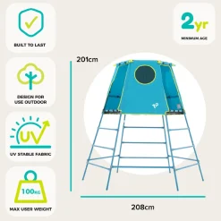 TP Explorer Metal Climbing Frame Set with Ripple Slide & Jungle Run