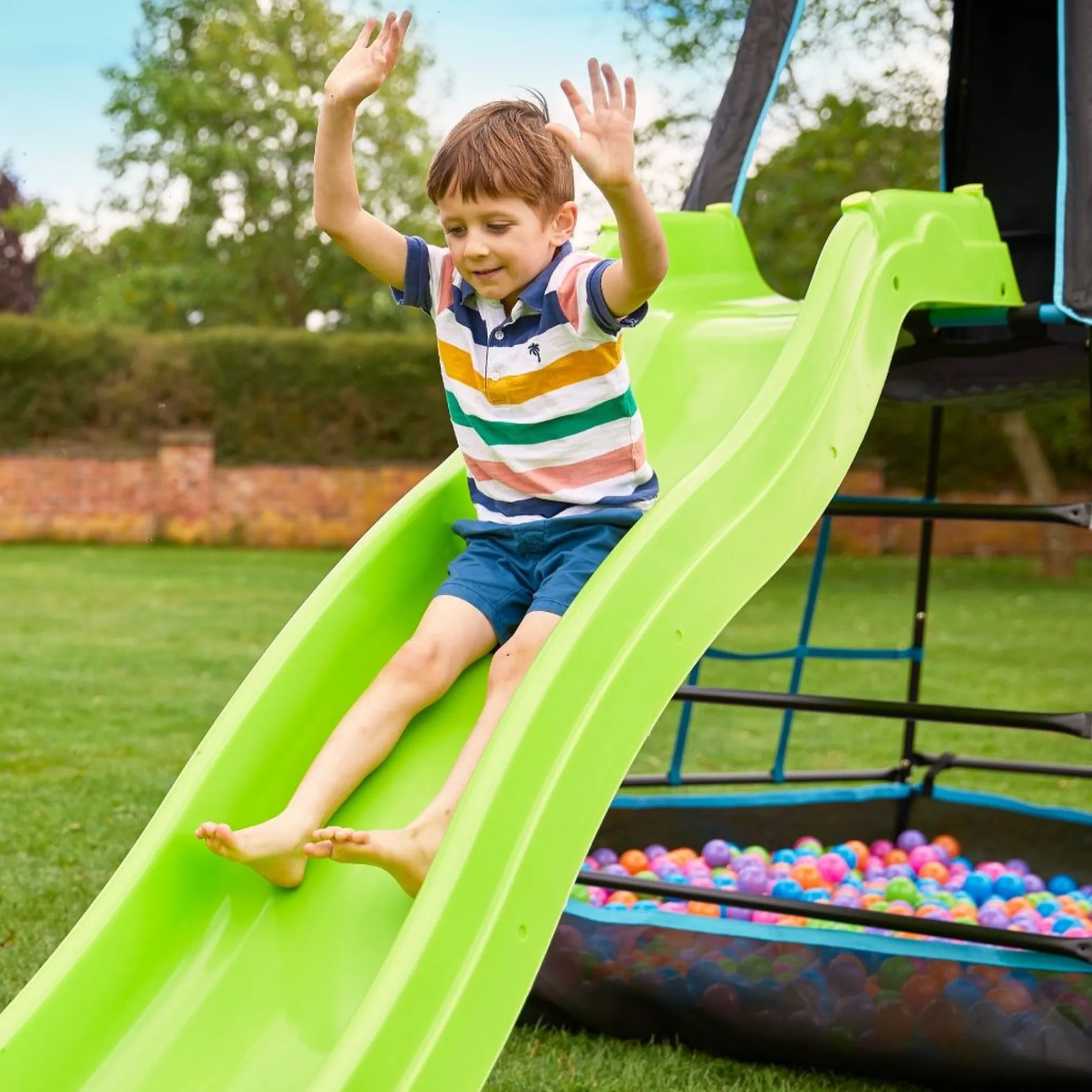 TP Explorer Metal Climbing Frame Set with Monkey Bridge & Ripple Slide Black Edition