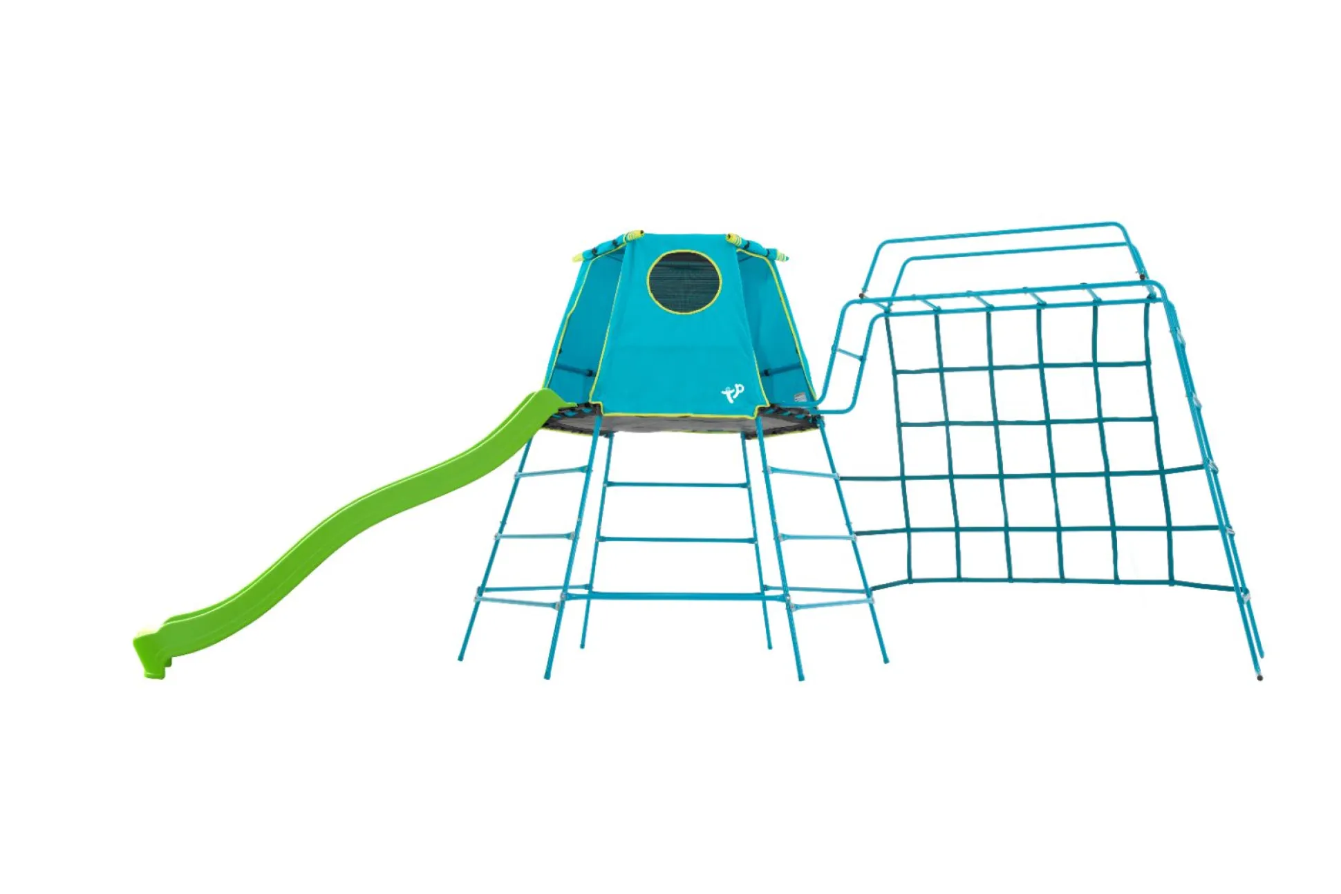 TP Explorer Metal Climbing Frame with 8ft Ripple Slide and Monkey Bridge