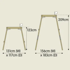 TP Forest Acorn Growable Wooden Swing Frame - FSC® certified