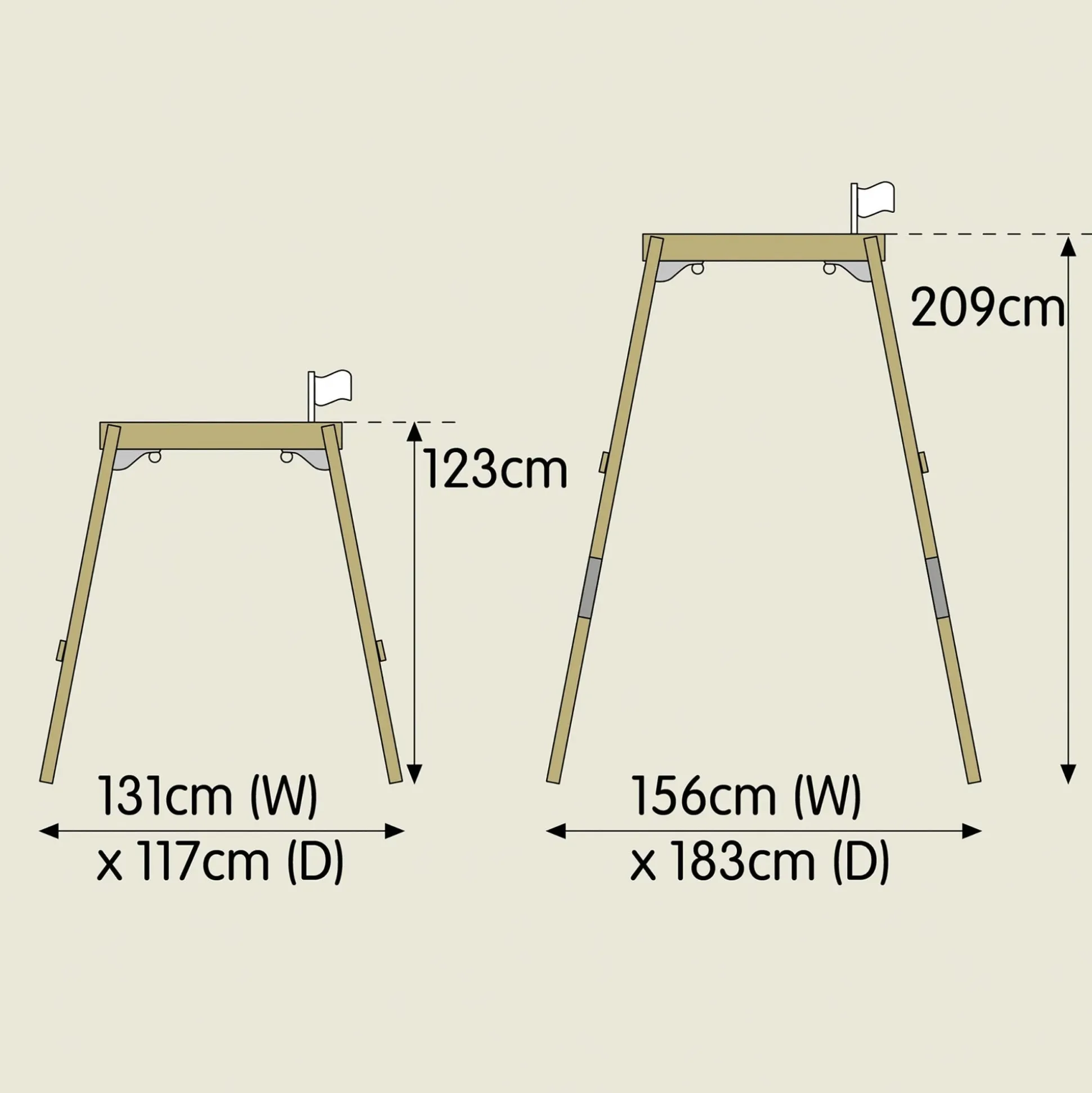 TP Forest Acorn Growable Wooden Swing Frame - FSC® certified