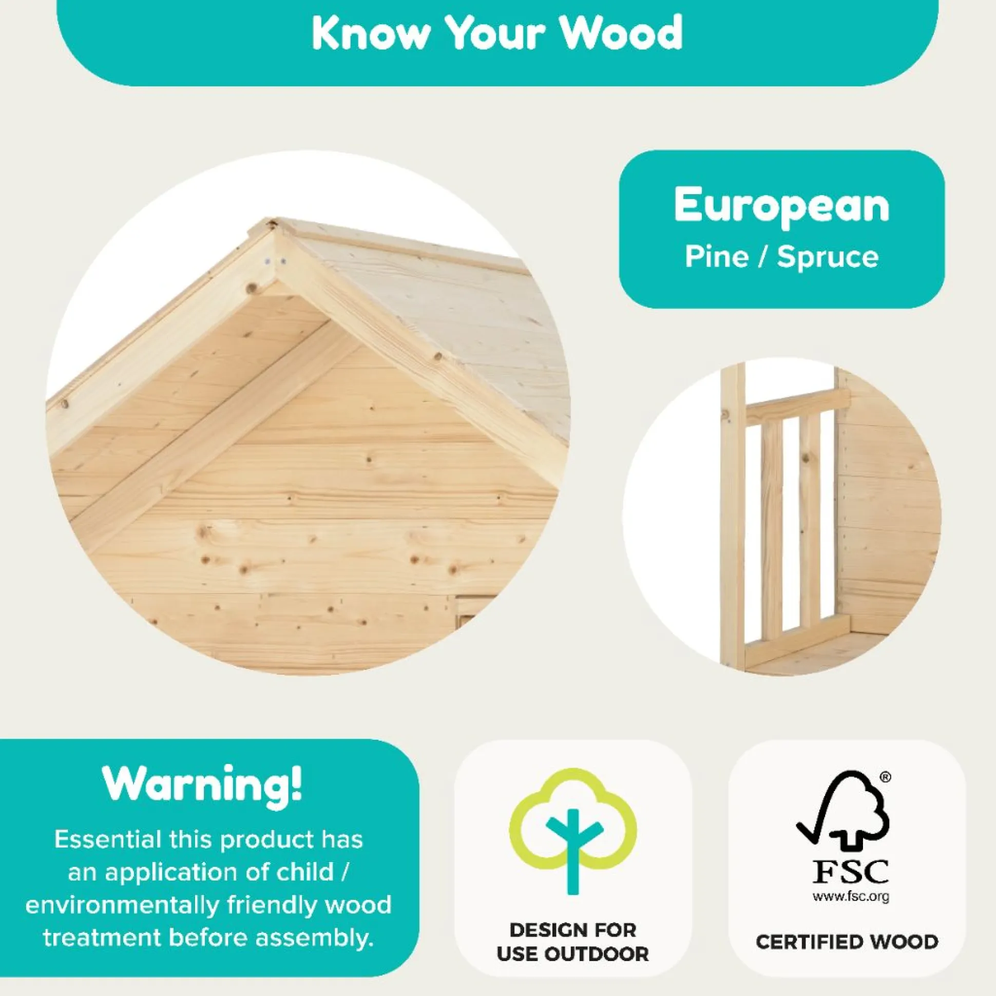 TP Forest Cabin Wooden Playhouse - FSC® certified