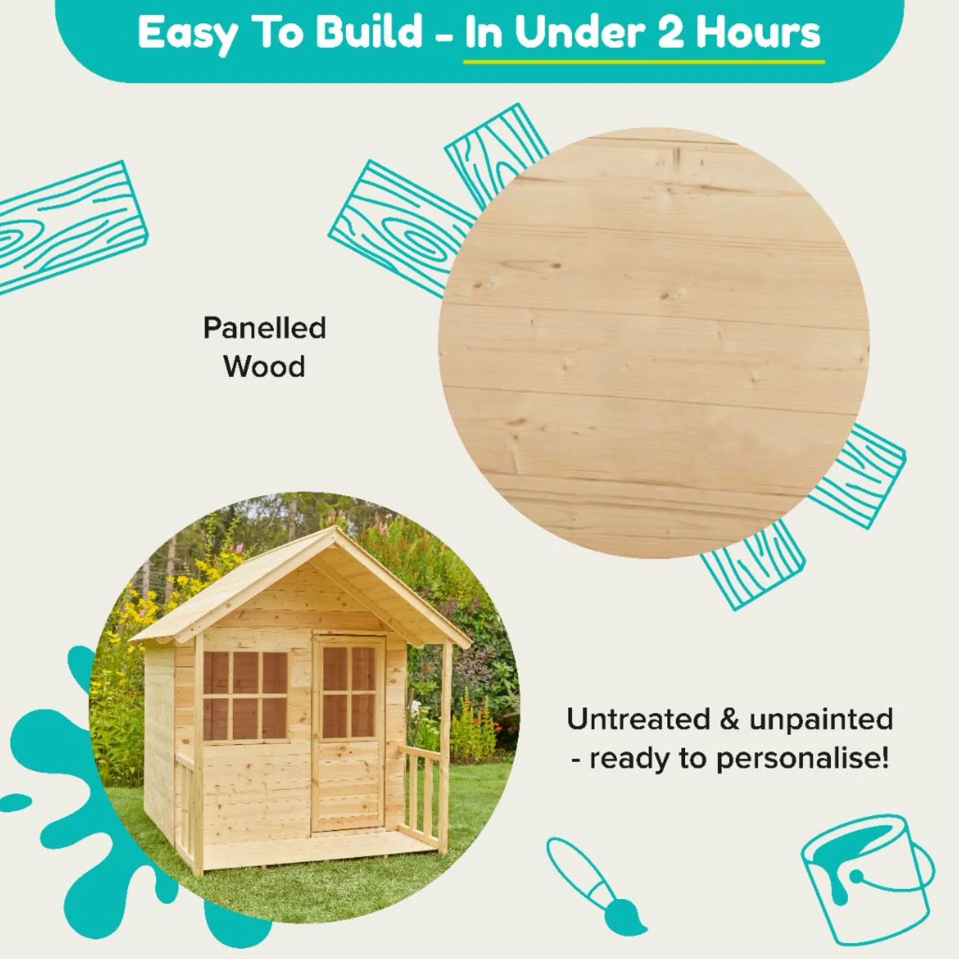 TP Forest Cabin Wooden Playhouse - FSC® certified