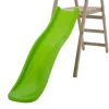 TP Forest Multiplay Double Wooden Swing Set with Quadpod, Roped Rapide seat & Slide - FSC® certified
