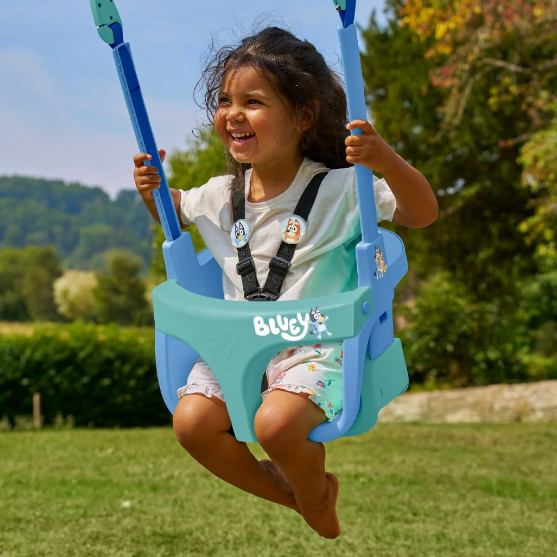 TP Forest Toddler Wooden Bluey Quadpod Swing Set & Slide - FSC® certified