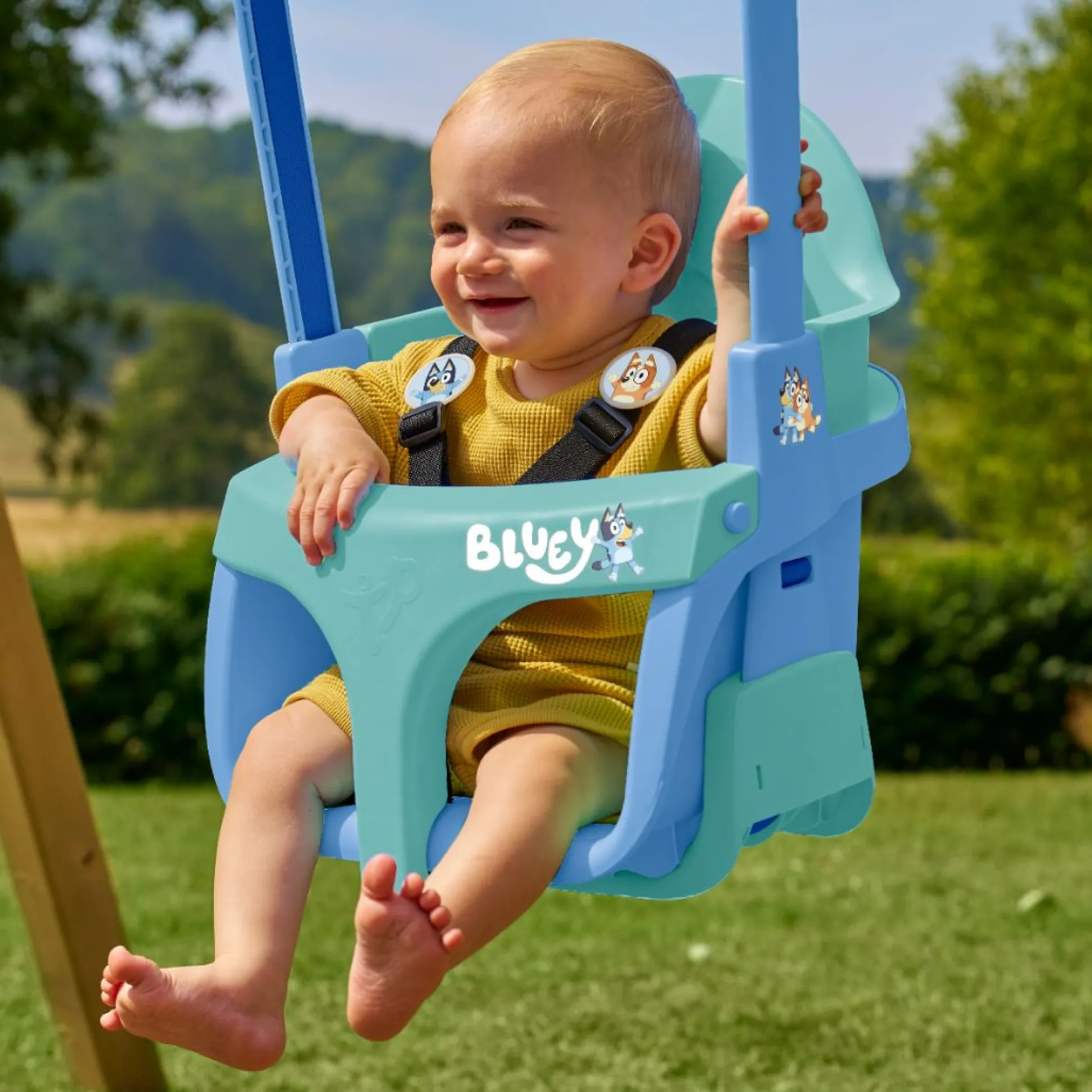 TP Forest Toddler Wooden Bluey Quadpod Swing Set & Slide - FSC® certified