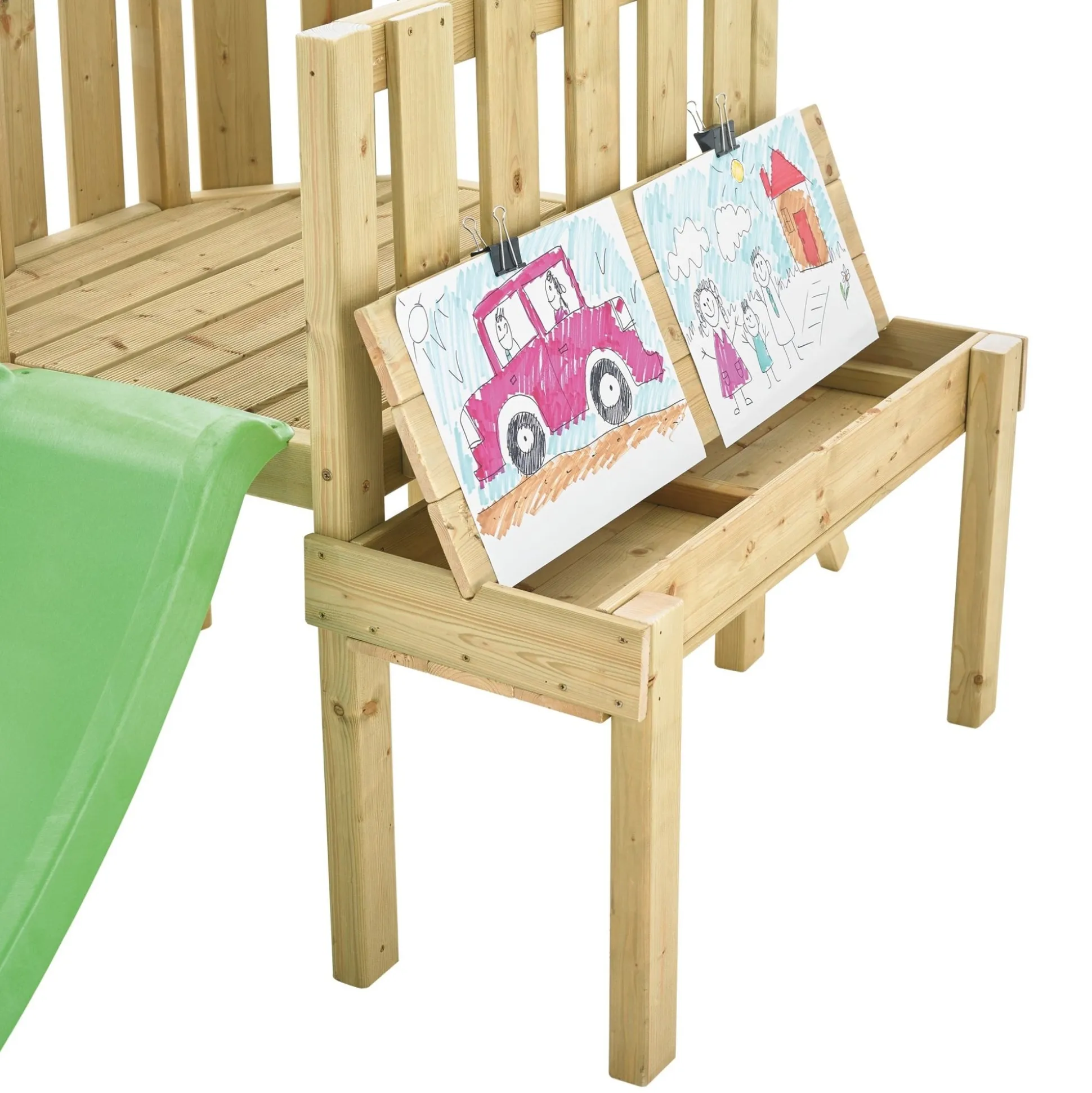 TP Forest Toddler Wooden Pink Quadpod Swing Set & Slide - FSC® certified