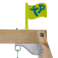 TP Forest Wooden Double Swing with Quadpod and Roped Rapide Seats - FSC® certified