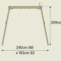 TP Forest Wooden Double Swing with Quadpod - FSC® certified